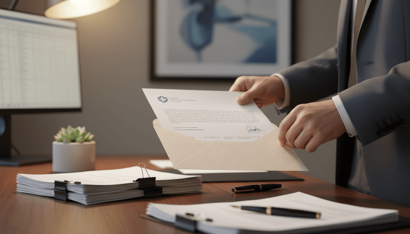 Professional refiling letter prepared for payer submission